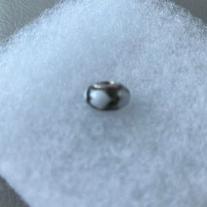 Pandora grey with white heart charm